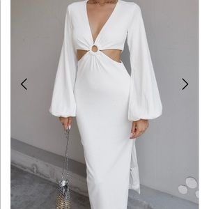Runaway The Label White Midi Dress